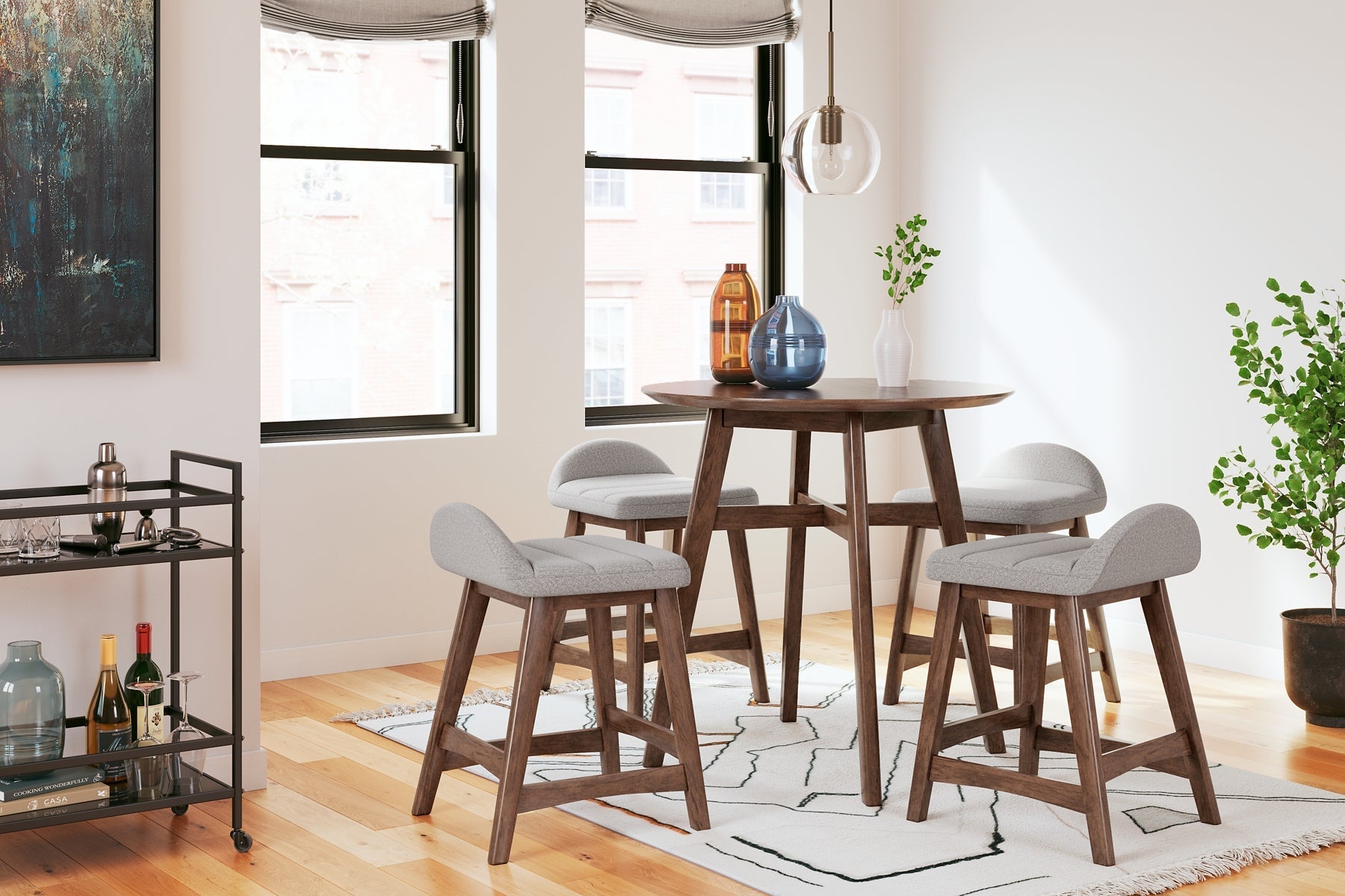 Ashley Express - Lyncott Counter Height Dining Table and 4 Barstools at Towne & Country Furniture (AL) furniture, home furniture, home decor, sofa, bedding