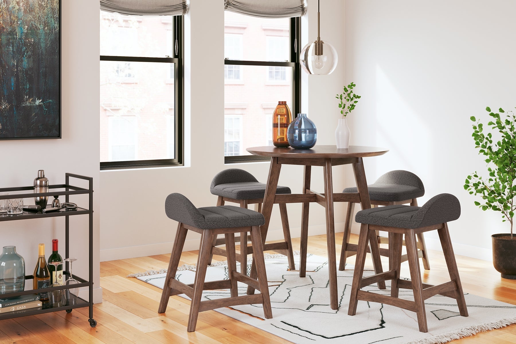 Ashley Express - Lyncott Counter Height Dining Table and 4 Barstools at Towne & Country Furniture (AL) furniture, home furniture, home decor, sofa, bedding