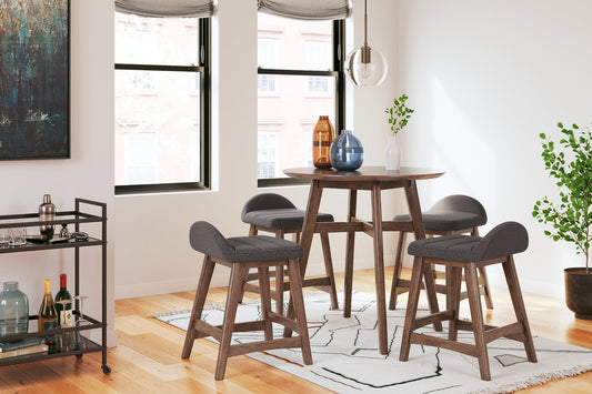 Ashley Express - Lyncott Counter Height Dining Table and 4 Barstools at Towne & Country Furniture (AL) furniture, home furniture, home decor, sofa, bedding