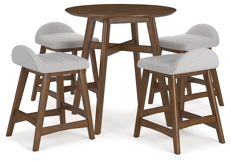 Ashley Express - Lyncott Counter Height Dining Table and 4 Barstools at Towne & Country Furniture (AL) furniture, home furniture, home decor, sofa, bedding