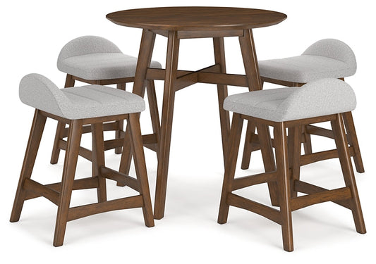 Ashley Express - Lyncott Counter Height Dining Table and 4 Barstools at Towne & Country Furniture (AL) furniture, home furniture, home decor, sofa, bedding