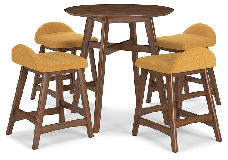 Ashley Express - Lyncott Counter Height Dining Table and 4 Barstools at Towne & Country Furniture (AL) furniture, home furniture, home decor, sofa, bedding