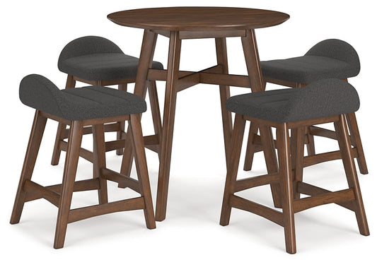 Ashley Express - Lyncott Counter Height Dining Table and 4 Barstools at Towne & Country Furniture (AL) furniture, home furniture, home decor, sofa, bedding