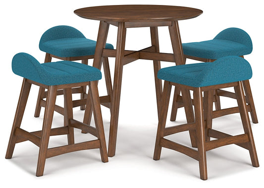 Ashley Express - Lyncott Counter Height Dining Table and 4 Barstools at Towne & Country Furniture (AL) furniture, home furniture, home decor, sofa, bedding