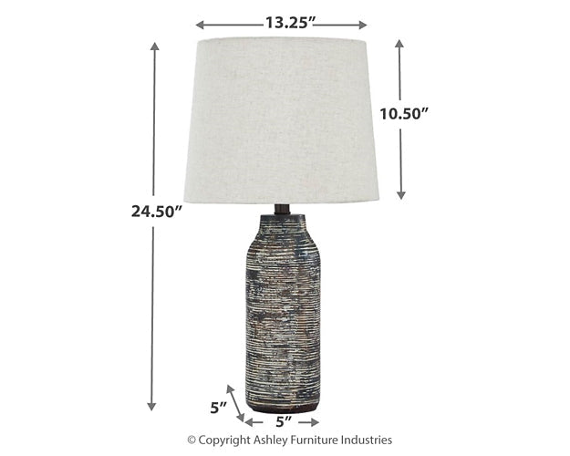 Ashley Express - Mahima Paper Table Lamp (2/CN) at Towne & Country Furniture (AL) furniture, home furniture, home decor, sofa, bedding