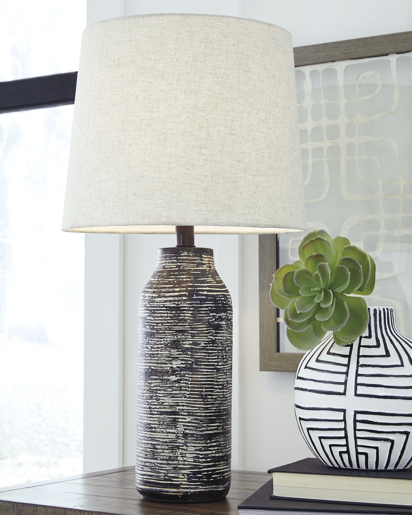 Ashley Express - Mahima Paper Table Lamp (2/CN) at Towne & Country Furniture (AL) furniture, home furniture, home decor, sofa, bedding
