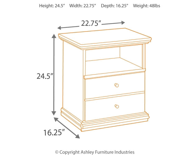 Ashley Express - Maribel One Drawer Night Stand at Towne & Country Furniture (AL) furniture, home furniture, home decor, sofa, bedding