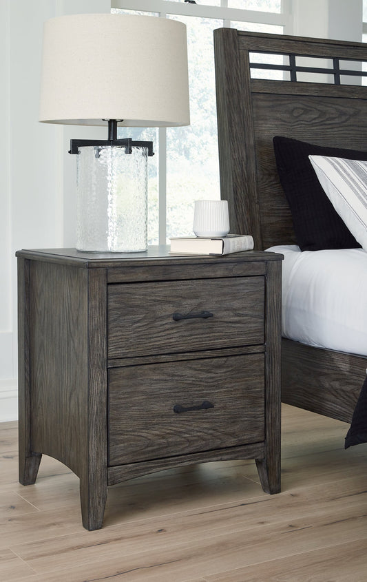 Ashley Express - Montillan Two Drawer Night Stand at Towne & Country Furniture (AL) furniture, home furniture, home decor, sofa, bedding