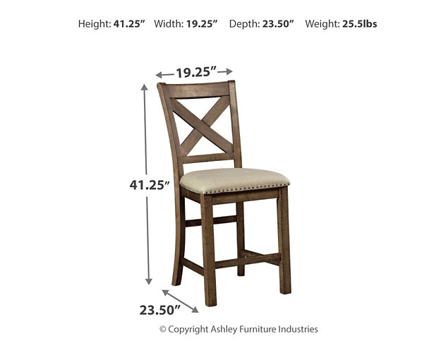 Ashley Express - Moriville Counter Height Bar Stool (Set of 2) at Towne & Country Furniture (AL) furniture, home furniture, home decor, sofa, bedding