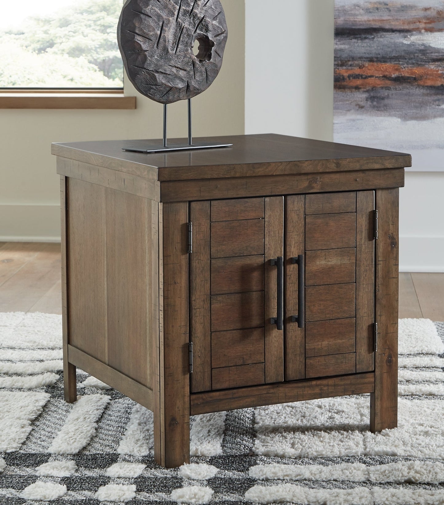 Ashley Express - Moriville Rectangular End Table at Towne & Country Furniture (AL) furniture, home furniture, home decor, sofa, bedding