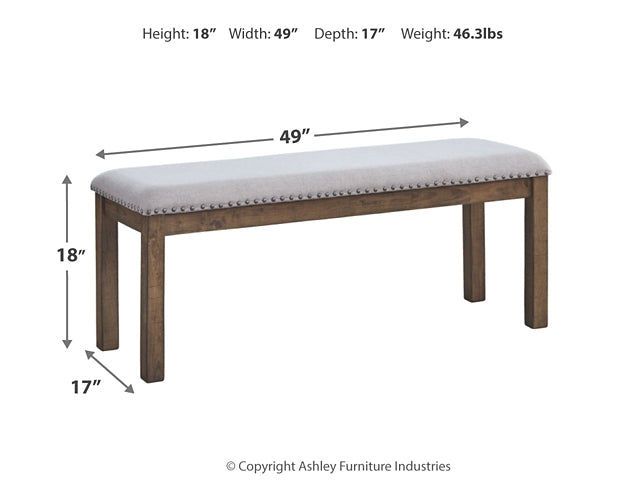 Ashley Express - Moriville Upholstered Bench at Towne & Country Furniture (AL) furniture, home furniture, home decor, sofa, bedding