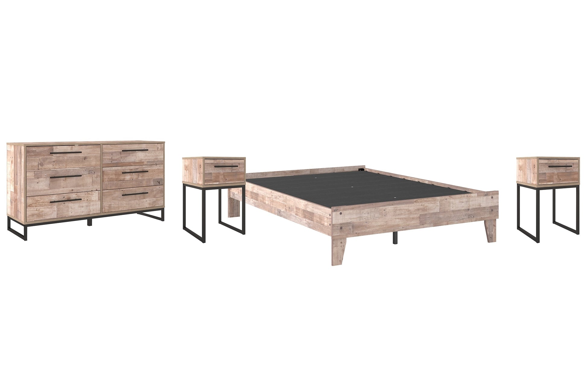 Ashley Express - Neilsville Full Platform Bed with Dresser and 2 Nightstands at Towne & Country Furniture (AL) furniture, home furniture, home decor, sofa, bedding
