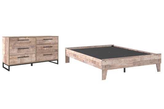 Ashley Express - Neilsville Full Platform Bed with Dresser at Towne & Country Furniture (AL) furniture, home furniture, home decor, sofa, bedding