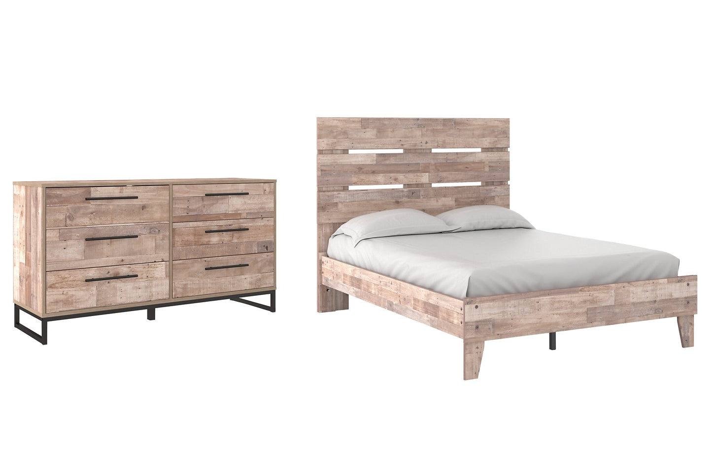 Ashley Express - Neilsville Full Platform Bed with Dresser at Towne & Country Furniture (AL) furniture, home furniture, home decor, sofa, bedding