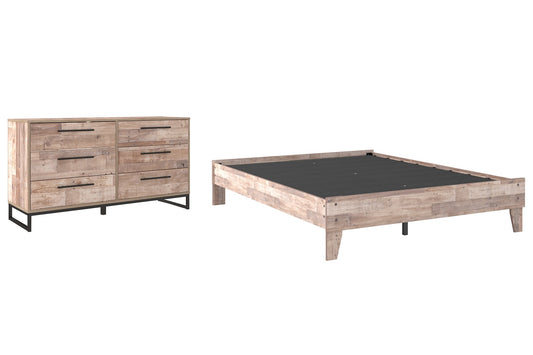 Ashley Express - Neilsville Queen Platform Bed with Dresser at Towne & Country Furniture (AL) furniture, home furniture, home decor, sofa, bedding