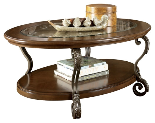 Ashley Express - Nestor Oval Cocktail Table at Towne & Country Furniture (AL) furniture, home furniture, home decor, sofa, bedding