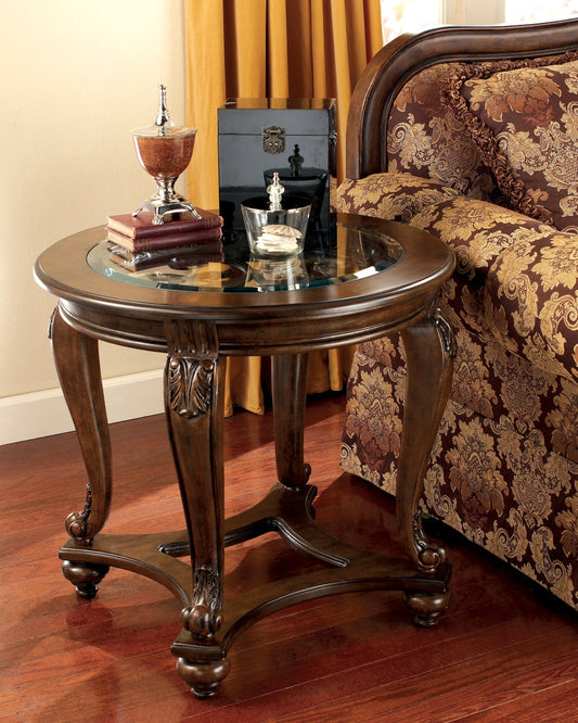 Ashley Express - Norcastle Round End Table at Towne & Country Furniture (AL) furniture, home furniture, home decor, sofa, bedding