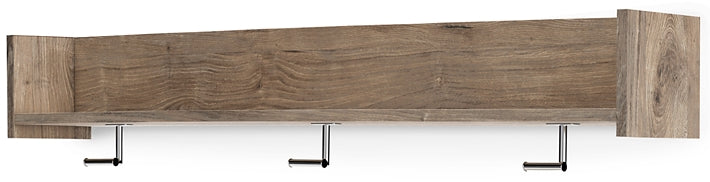 Ashley Express - Oliah Wall Mounted Coat Rack w/Shelf at Towne & Country Furniture (AL) furniture, home furniture, home decor, sofa, bedding