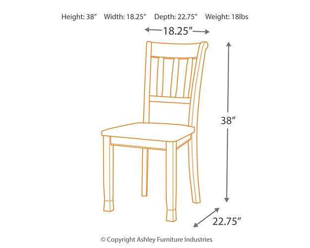 Ashley Express - Owingsville Dining Room Side Chair (2/CN) at Towne & Country Furniture (AL) furniture, home furniture, home decor, sofa, bedding