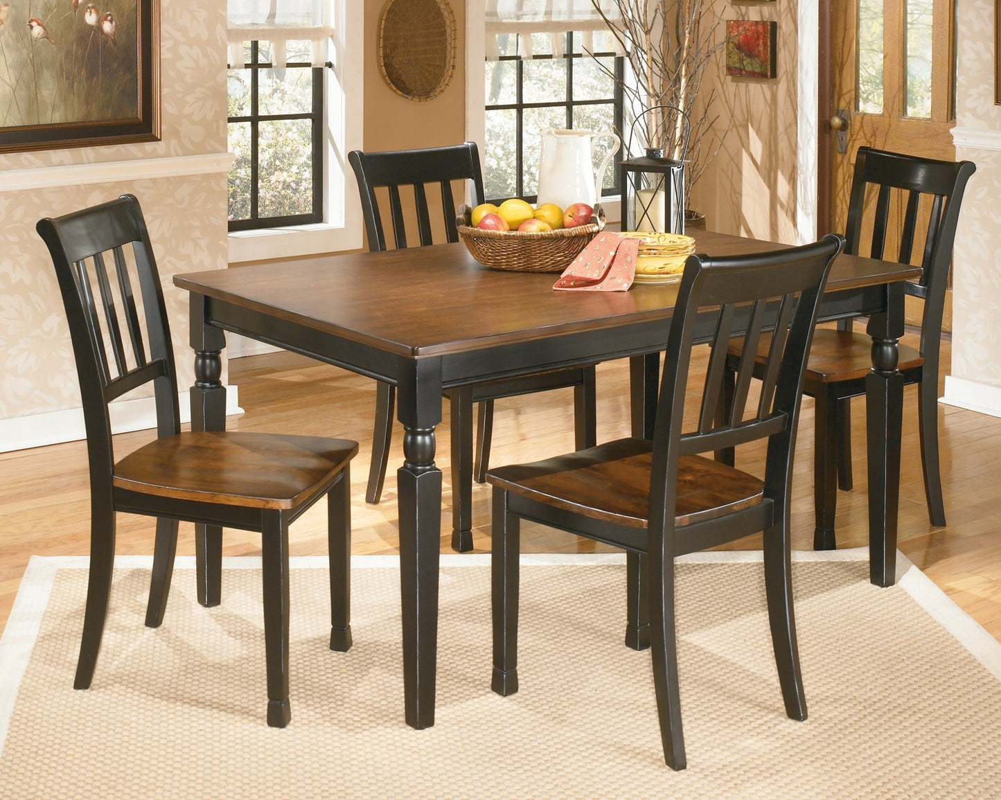 Ashley Express - Owingsville Dining Table and 4 Chairs at Towne & Country Furniture (AL) furniture, home furniture, home decor, sofa, bedding