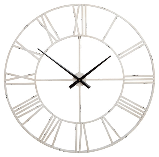Ashley Express - Paquita Wall Clock at Towne & Country Furniture (AL) furniture, home furniture, home decor, sofa, bedding