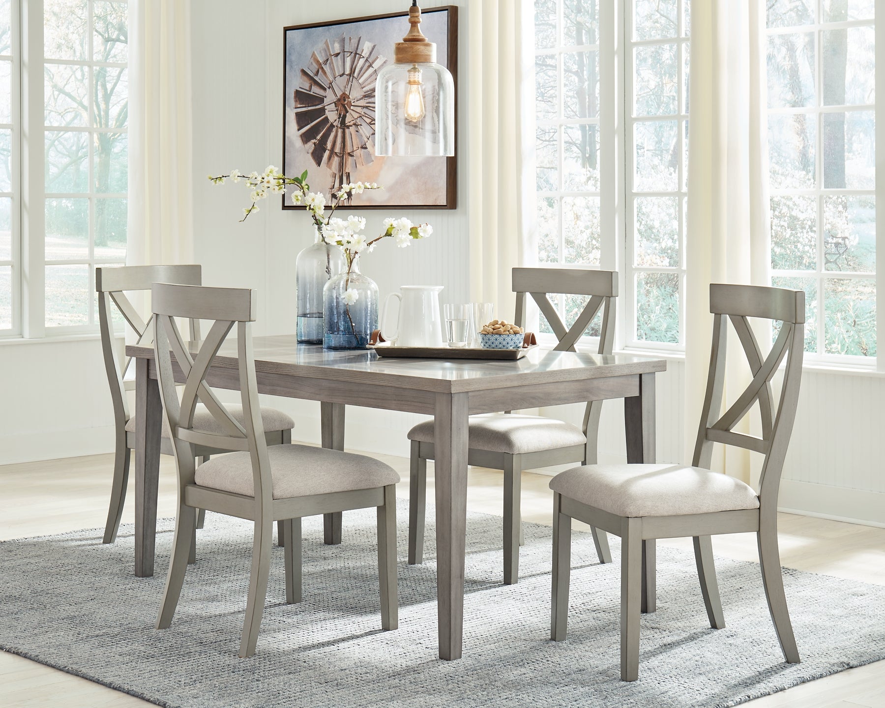 Ashley Express - Parellen Dining Table and 4 Chairs at Towne & Country Furniture (AL) furniture, home furniture, home decor, sofa, bedding