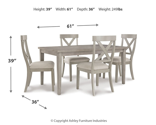 Ashley Express - Parellen Dining Table and 4 Chairs at Towne & Country Furniture (AL) furniture, home furniture, home decor, sofa, bedding
