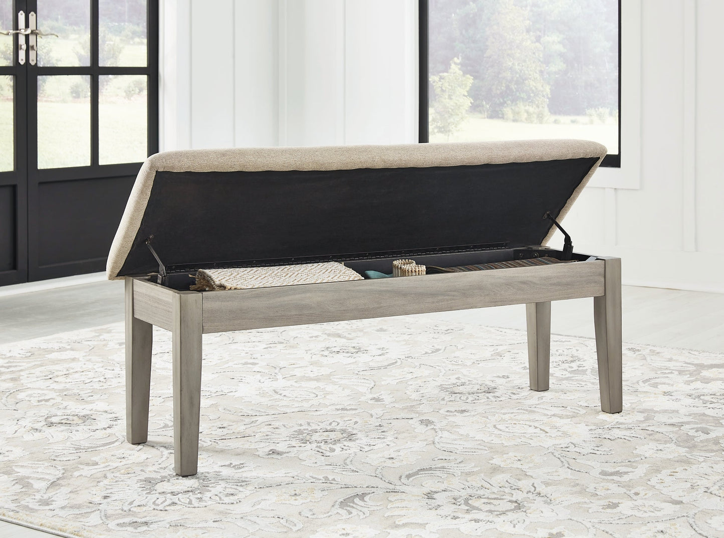 Ashley Express - Parellen Upholstered Storage Bench at Towne & Country Furniture (AL) furniture, home furniture, home decor, sofa, bedding