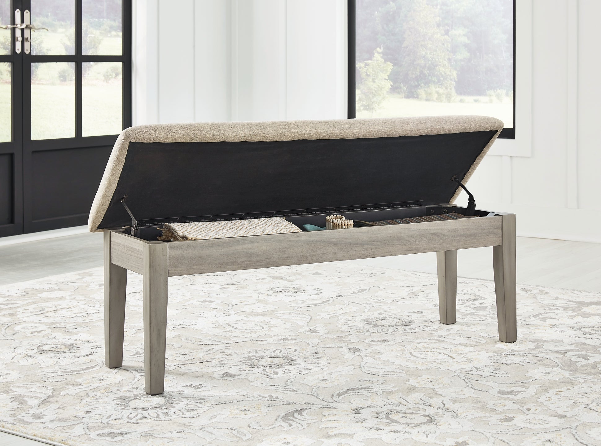 Ashley Express - Parellen Upholstered Storage Bench at Towne & Country Furniture (AL) furniture, home furniture, home decor, sofa, bedding
