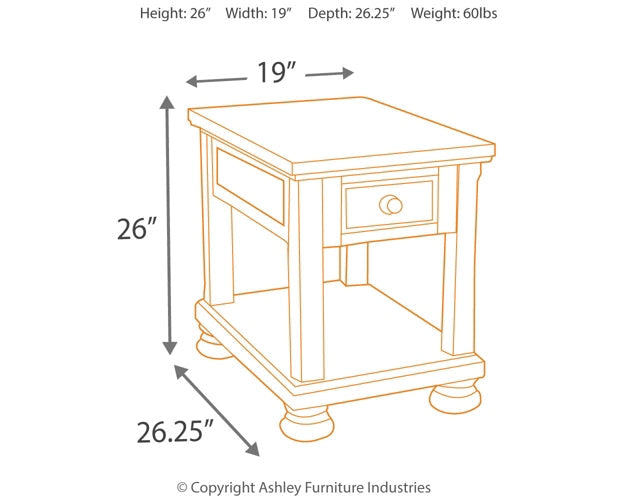 Ashley Express - Porter Chair Side End Table at Towne & Country Furniture (AL) furniture, home furniture, home decor, sofa, bedding