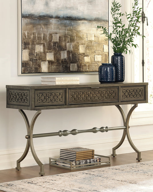 Ashley Express - Quinnland Console Sofa Table at Towne & Country Furniture (AL) furniture, home furniture, home decor, sofa, bedding