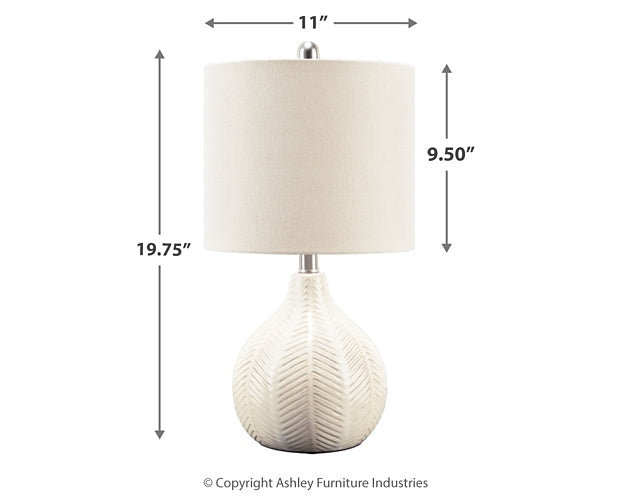 Ashley Express - Rainermen Ceramic Table Lamp (1/CN) at Towne & Country Furniture (AL) furniture, home furniture, home decor, sofa, bedding