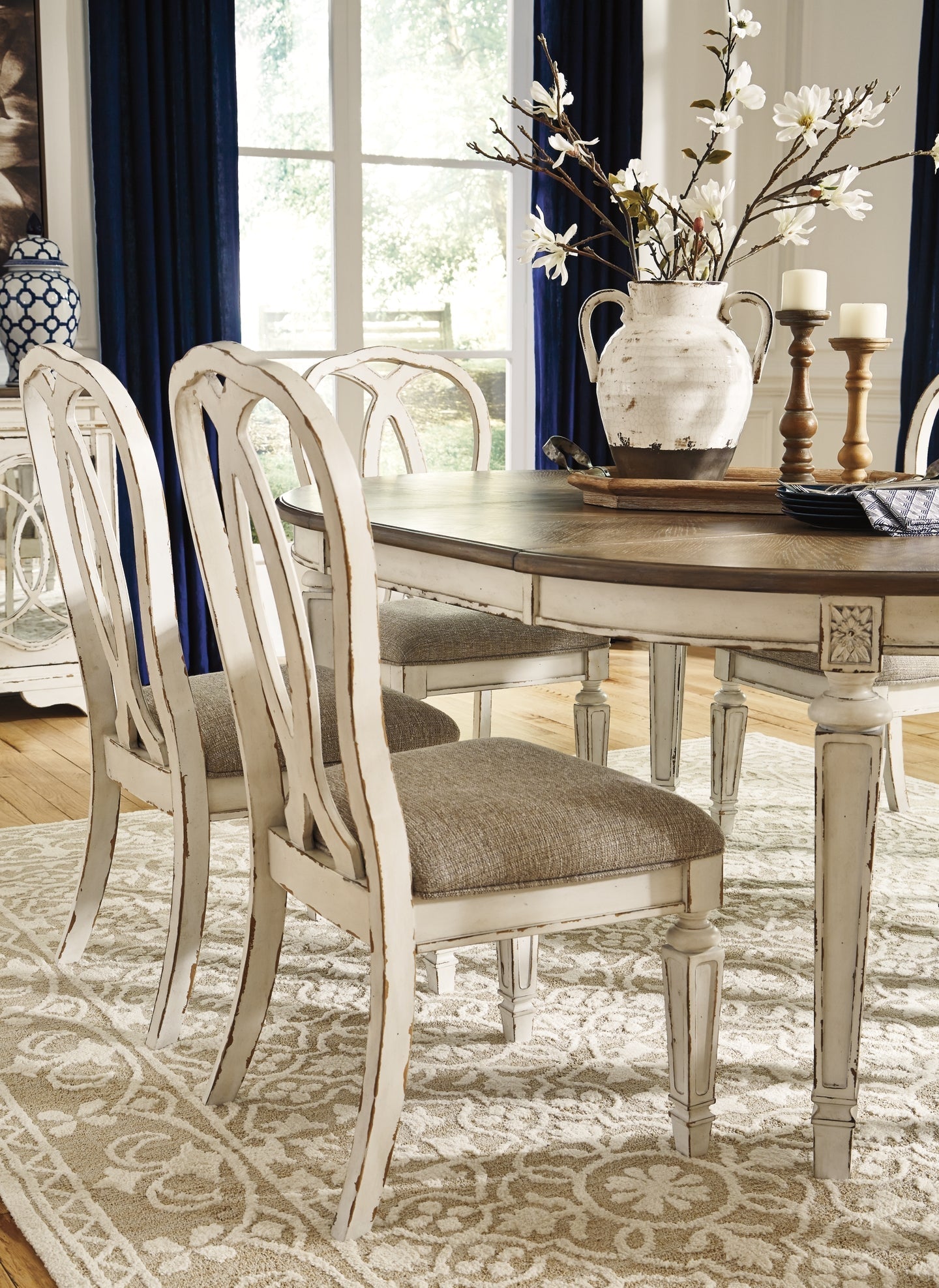 Ashley Express - Realyn Dining UPH Side Chair (2/CN) at Towne & Country Furniture (AL) furniture, home furniture, home decor, sofa, bedding