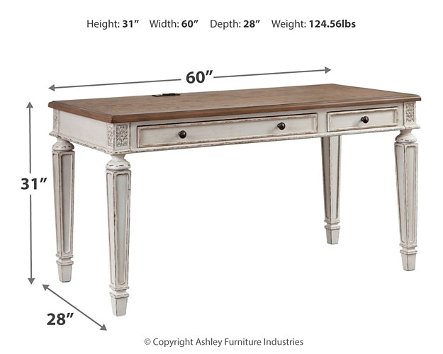 Ashley Express - Realyn Home Office Desk at Towne & Country Furniture (AL) furniture, home furniture, home decor, sofa, bedding