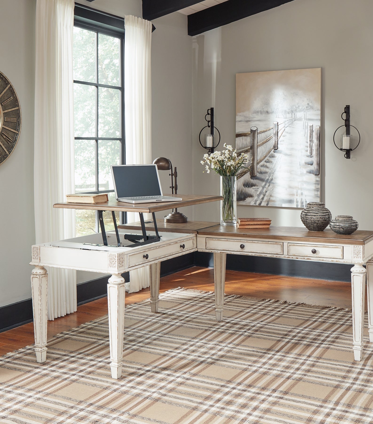 Ashley Express - Realyn Home Office Lift Top Desk at Towne & Country Furniture (AL) furniture, home furniture, home decor, sofa, bedding