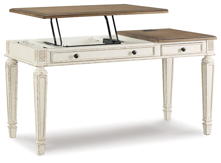 Ashley Express - Realyn Home Office Lift Top Desk at Towne & Country Furniture (AL) furniture, home furniture, home decor, sofa, bedding