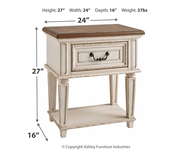 Ashley Express - Realyn One Drawer Night Stand at Towne & Country Furniture (AL) furniture, home furniture, home decor, sofa, bedding