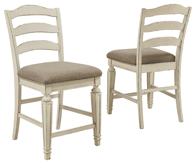 Ashley Express - Realyn Upholstered Barstool (2/CN) at Towne & Country Furniture (AL) furniture, home furniture, home decor, sofa, bedding