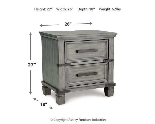 Ashley Express - Russelyn Two Drawer Night Stand at Towne & Country Furniture (AL) furniture, home furniture, home decor, sofa, bedding