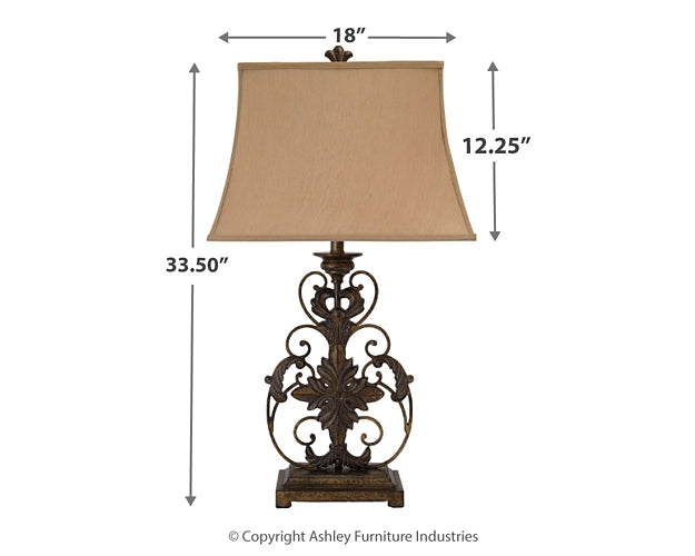 Ashley Express - Sallee Poly Table Lamp (1/CN) at Towne & Country Furniture (AL) furniture, home furniture, home decor, sofa, bedding