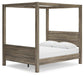 Ashley Express - Shallifer Queen Canopy Bed with Dresser at Towne & Country Furniture (AL) furniture, home furniture, home decor, sofa, bedding