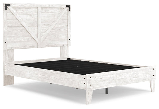 Ashley Express - Shawburn Queen Crossbuck Panel Platform Bed at Towne & Country Furniture (AL) furniture, home furniture, home decor, sofa, bedding