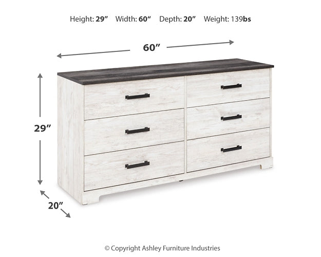 Ashley Express - Shawburn Six Drawer Dresser at Towne & Country Furniture (AL) furniture, home furniture, home decor, sofa, bedding