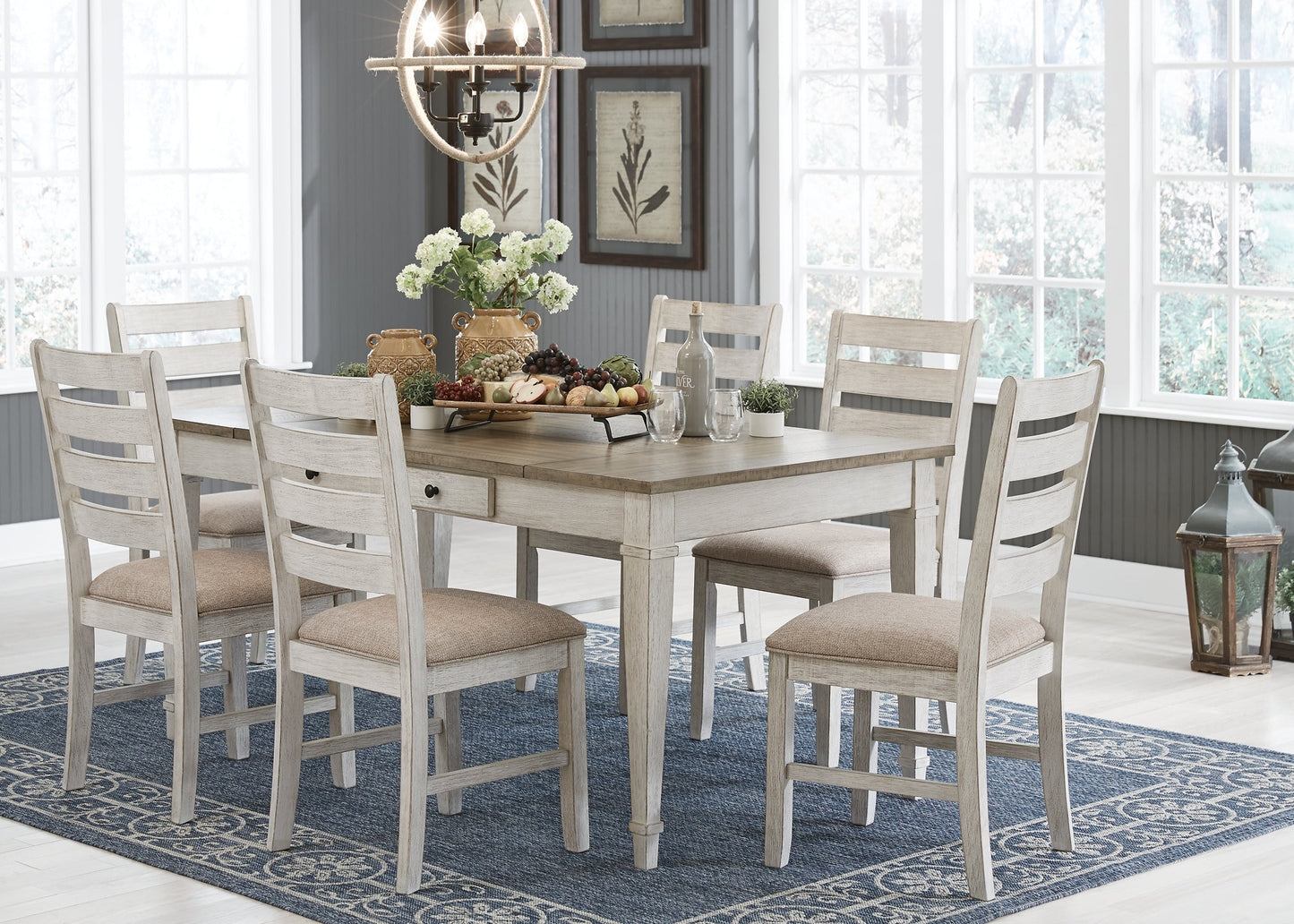 Ashley Express - Skempton Dining Table and 6 Chairs at Towne & Country Furniture (AL) furniture, home furniture, home decor, sofa, bedding