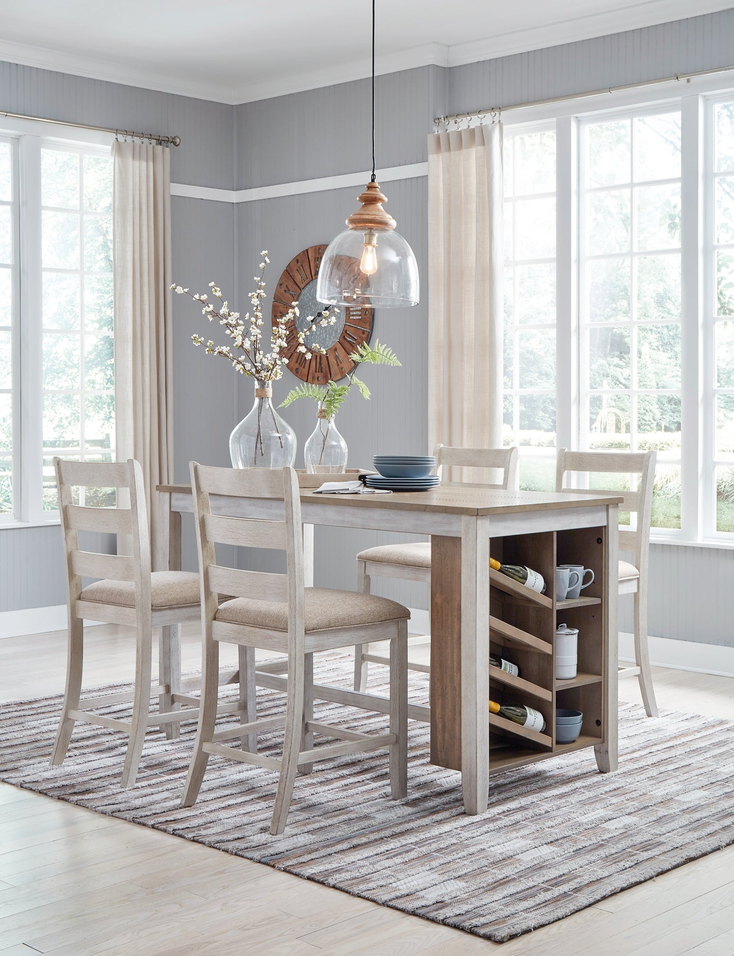 Ashley Express - Skempton RECT Counter Table w/Storage at Towne & Country Furniture (AL) furniture, home furniture, home decor, sofa, bedding