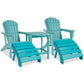Ashley Express - Sundown Treasure 2 Outdoor Adirondack Chairs and Ottomans with Side Table at Towne & Country Furniture (AL) furniture, home furniture, home decor, sofa, bedding