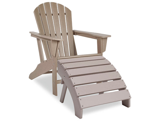 Ashley Express - Sundown Treasure Outdoor Adirondack Chair and Ottoman at Towne & Country Furniture (AL) furniture, home furniture, home decor, sofa, bedding