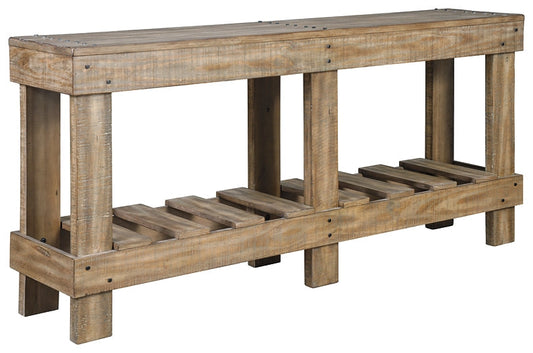 Ashley Express - Susandeer Console Sofa Table at Towne & Country Furniture (AL) furniture, home furniture, home decor, sofa, bedding