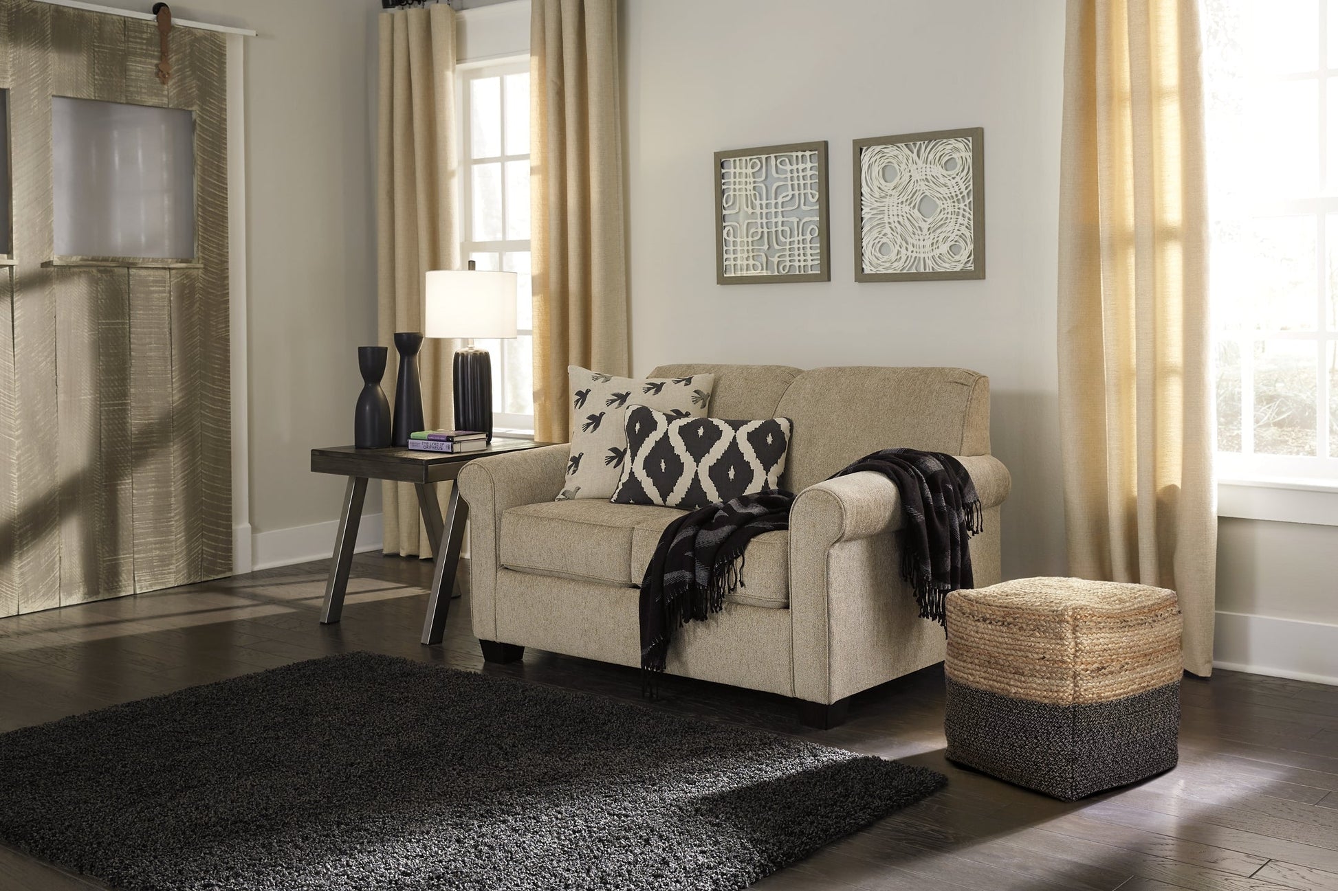 Ashley Express - Sweed Valley Pouf at Towne & Country Furniture (AL) furniture, home furniture, home decor, sofa, bedding