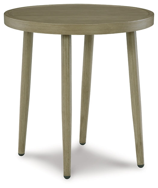 Ashley Express - Swiss Valley Round End Table at Towne & Country Furniture (AL) furniture, home furniture, home decor, sofa, bedding